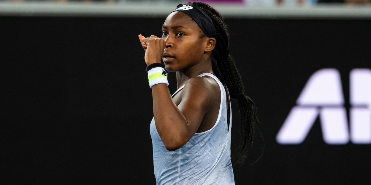 Gauff celebration