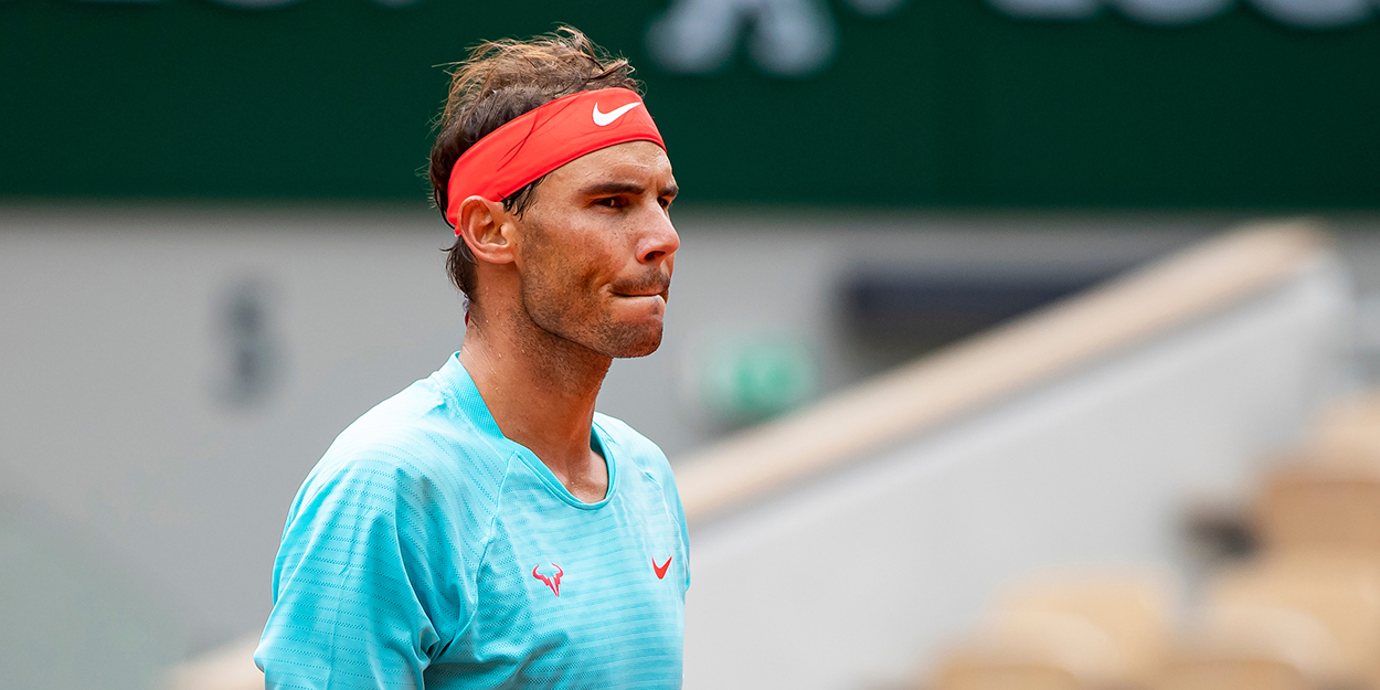 Rafael Nadal looking on