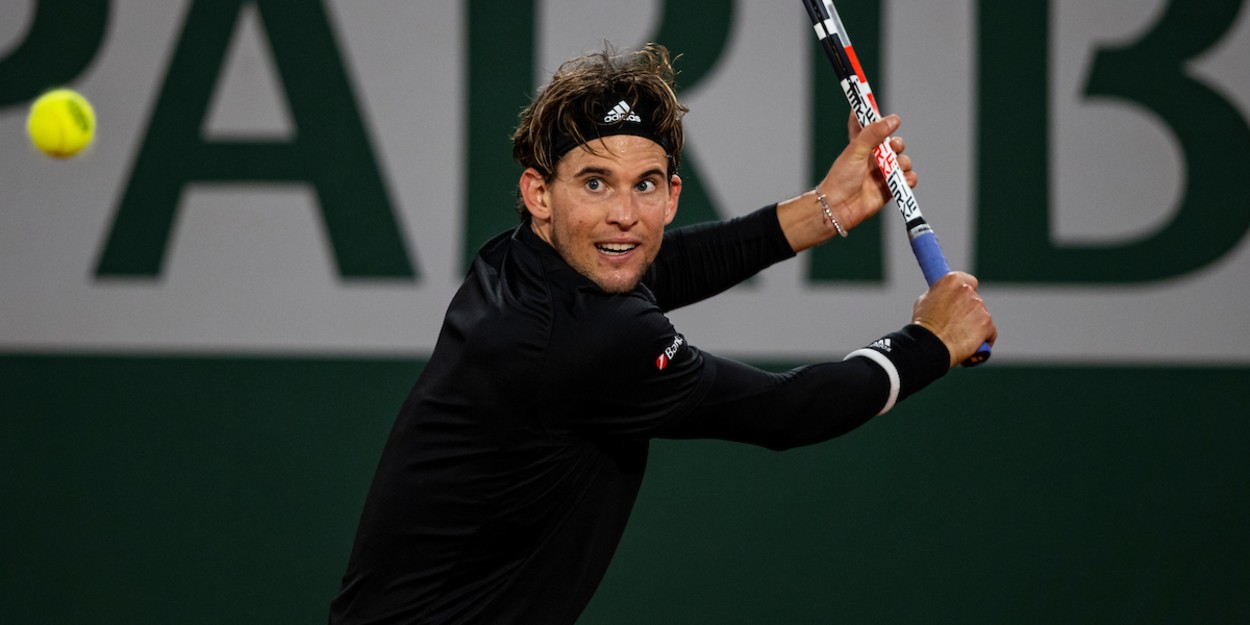 Thiem competing at the French Open