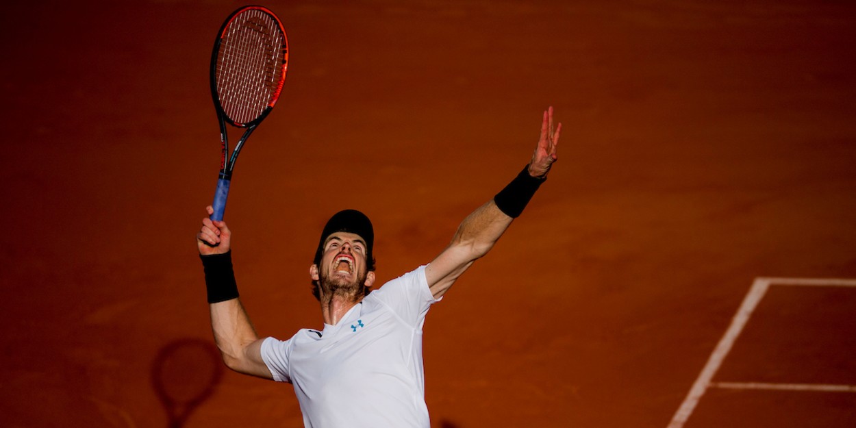 Murray competes at the French Open