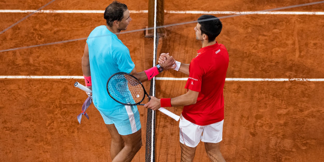 Nadal and Djokovic in the French Open Men's final 2020