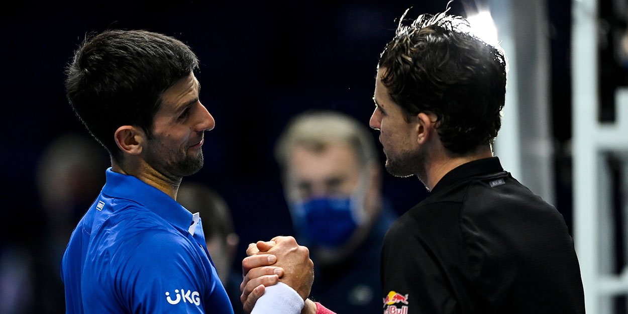 Novak Djokovic and Dominic Thiem