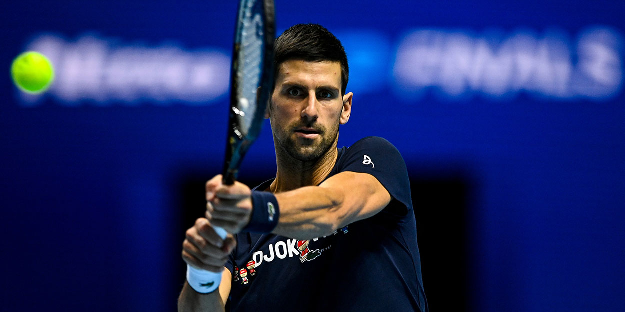 Novak Djokovic practice