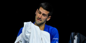 Djokovic looks concerned at ATP Finals