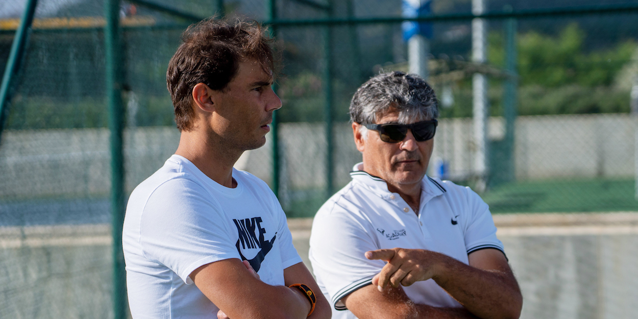 Rafa Nadal and Toni at his Academy