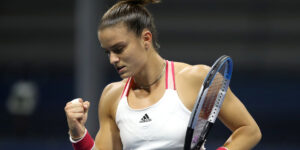 Maria Sakkari clenches fist at US Open 2020