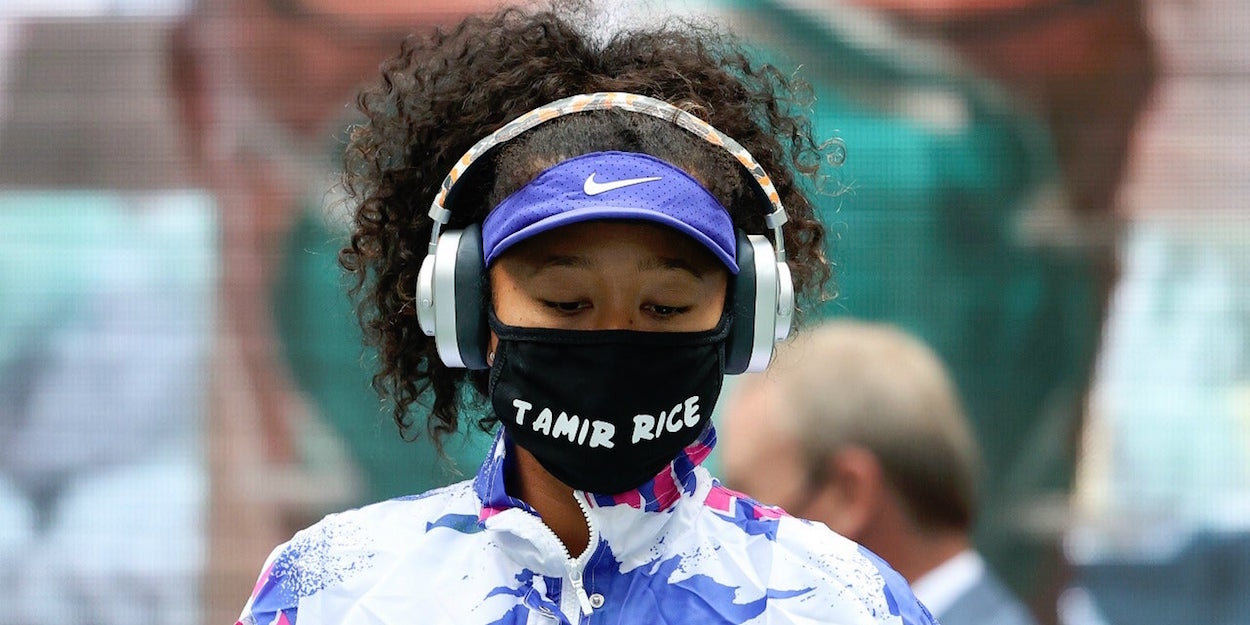 Naomi Osaka wears mask at US Open 2020