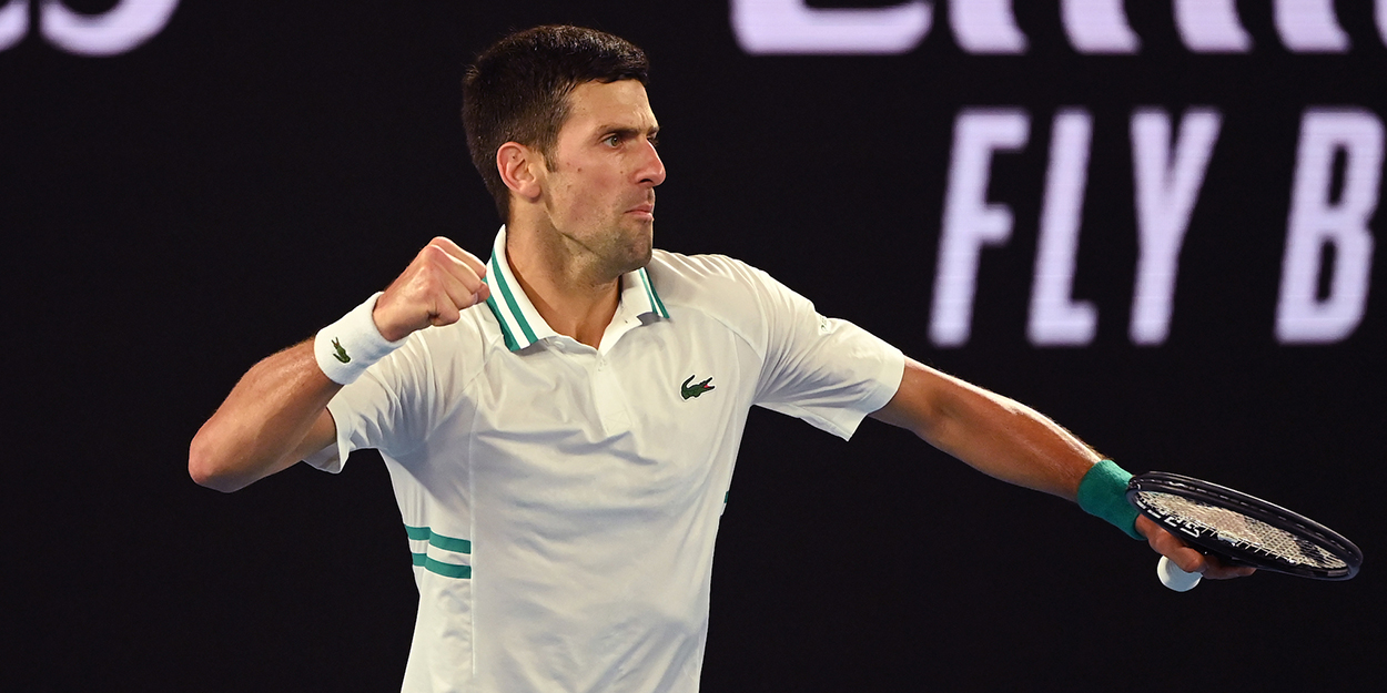 Novak Djokovic fist pump celebration Australian Open