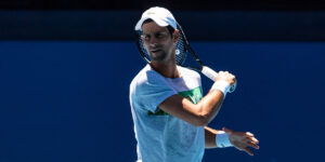 Novak Djokovic in Australia practice