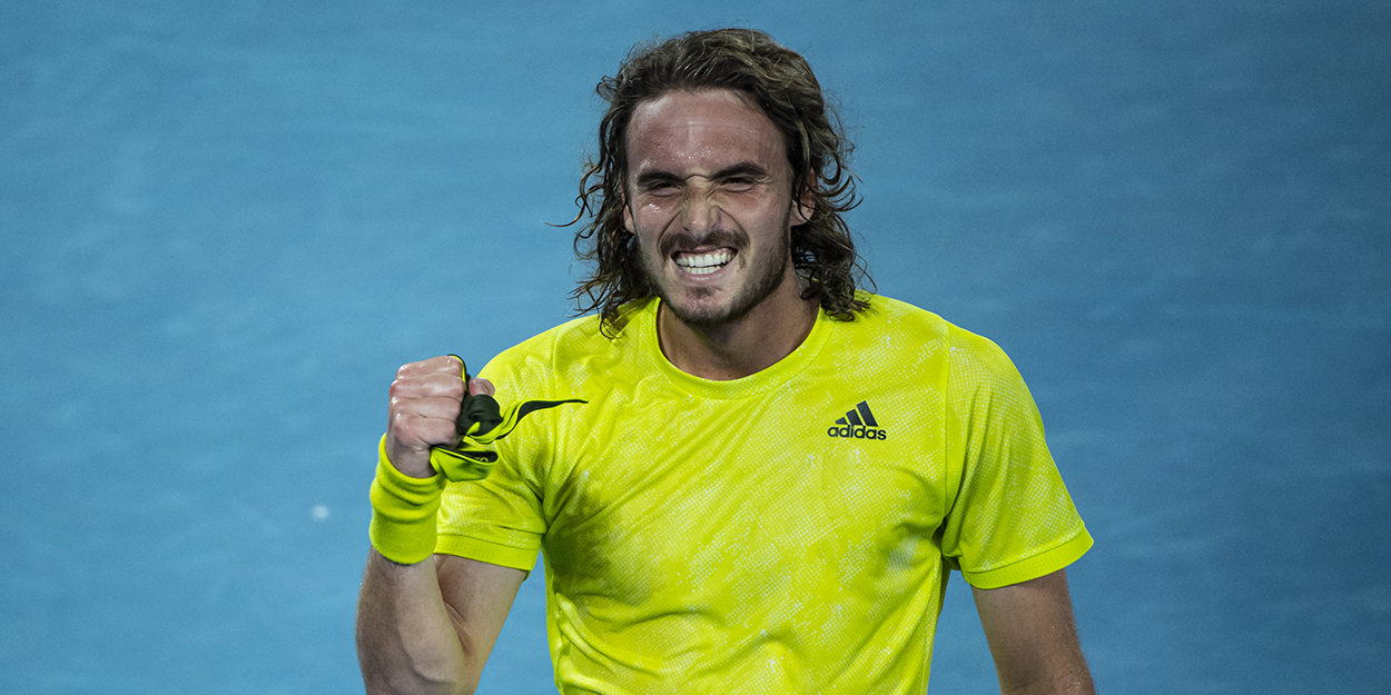 Stefanos Tsitsipas celebrates