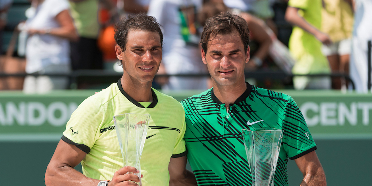 Roger Federer And Rafael Nadal After Miami 2017 Final Dig, 42% OFF