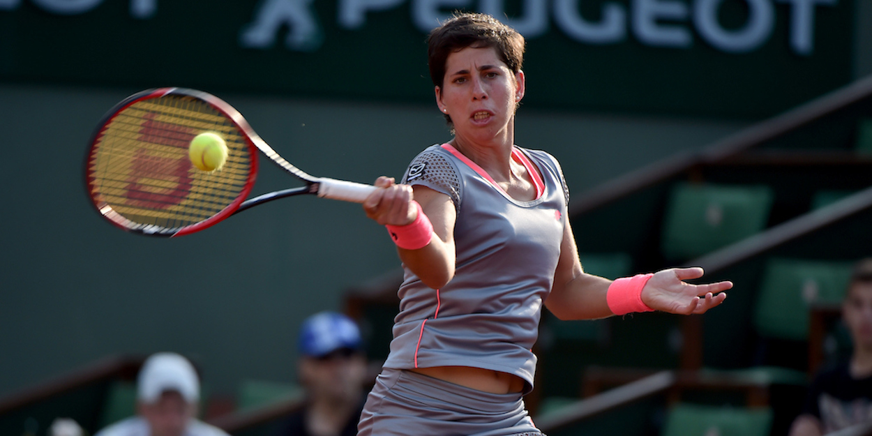 carla suarez navarro hug linesman us open 2013