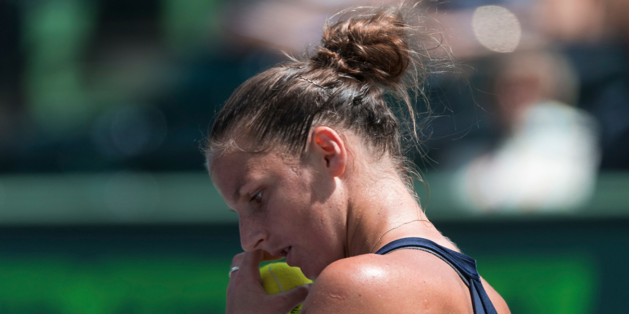 KAROLINA PLISKOVA DISAPPOINTED