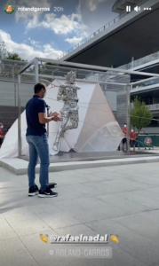 Social Buzz French Open Unveils Nadal Statue Federer Back With A Smile