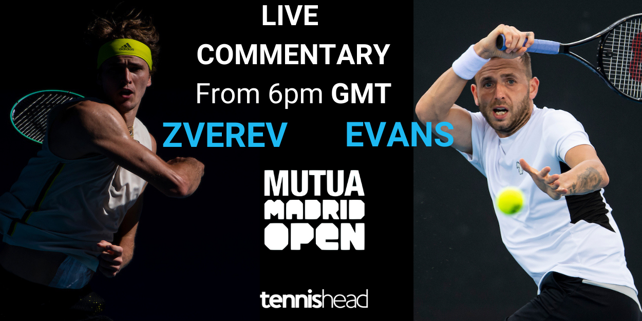 Alexander Zverev vs Dan Evans Madrid Open 2021