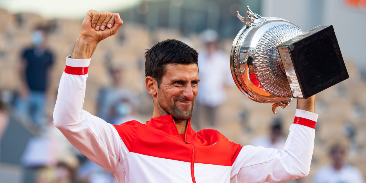 Novak Djokovic with French Open trophy