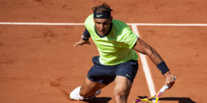 Rafael Nadal slide at French Open 2021