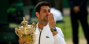 Novak Djokovic Wimbledon trophy 2019