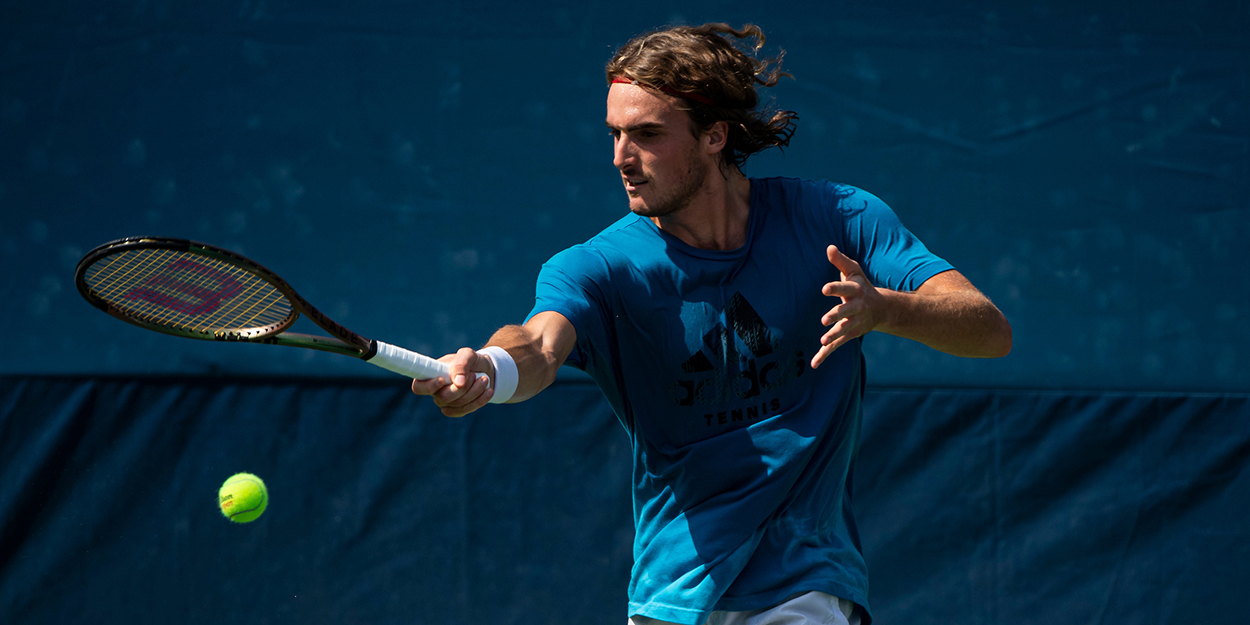 Stefanos Tsitsipas US Open practice