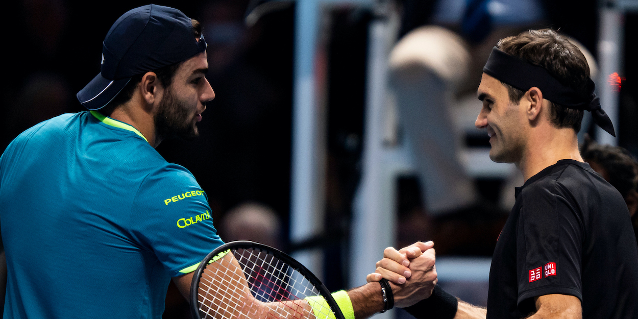 Matteo Berrettini Roger Federer ATP Finals 2019