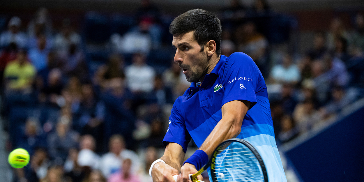 Novak Djokovic backhand at US Open