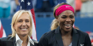 WTA legends Serena Williams Martina Navratilova US Open 2014