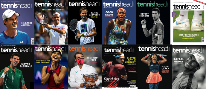 Tennishead magazine covers