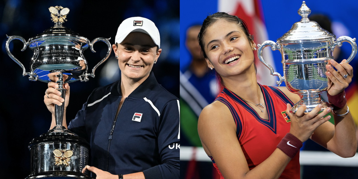 Emma Raducanu Ashleigh Barty Australian Open 2022 US Open 2021