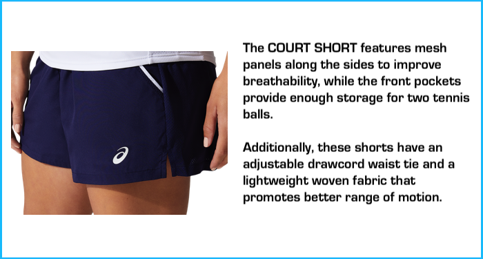 Tennishead club ASICS women's shorts
