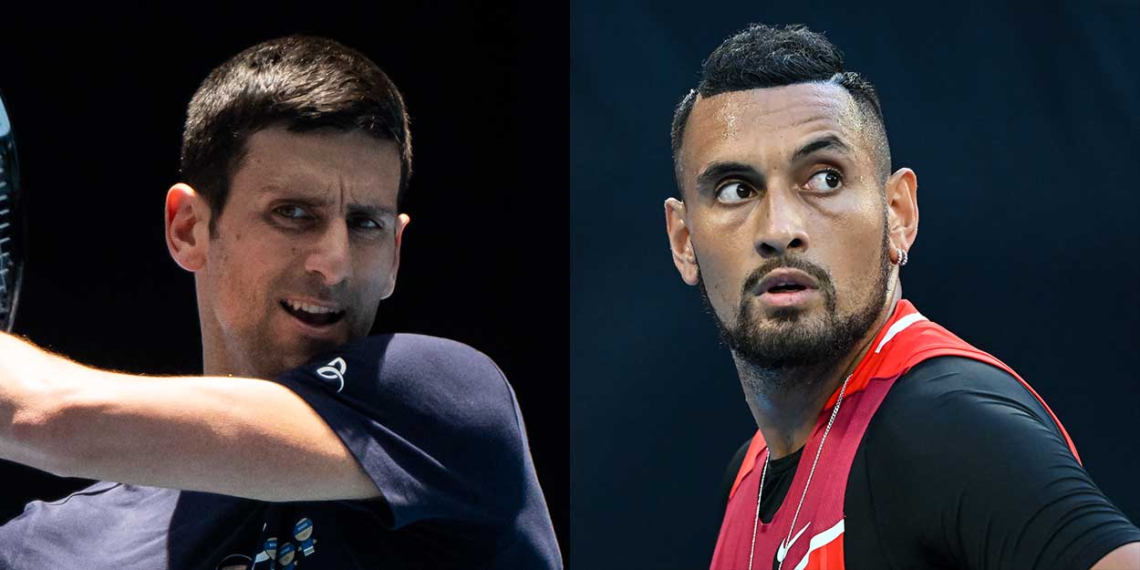 Novak Djokovic and Nick Kyrgios