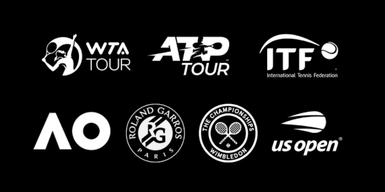 WTA ATP ITF and Slam logos