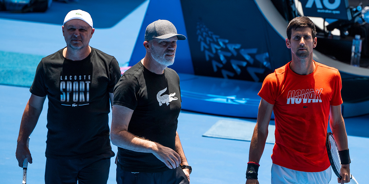 Novak Djokovic with Marian Vajda