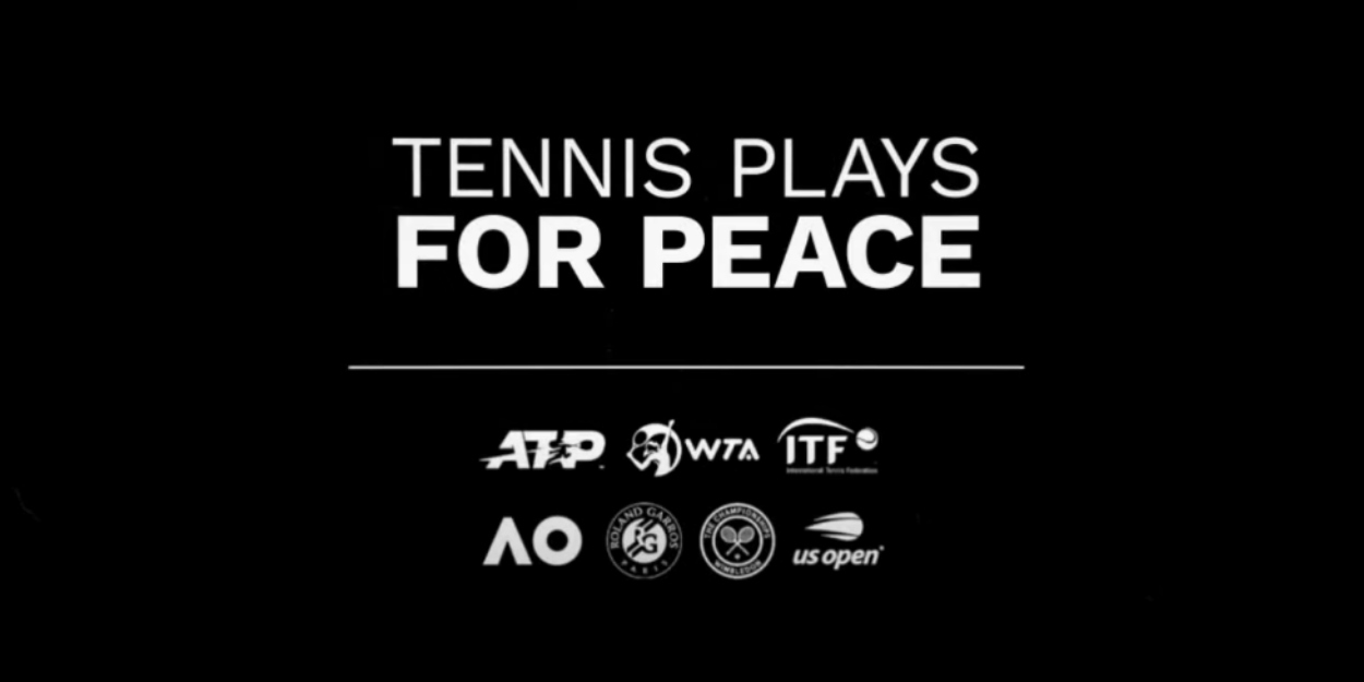 Tennis Plays for Peace WTA ATP ITF and Slam logos