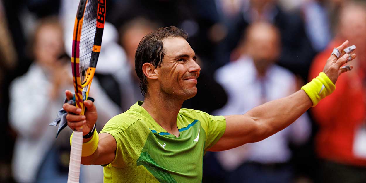 Rafael Nadal after winning at Roland Garros