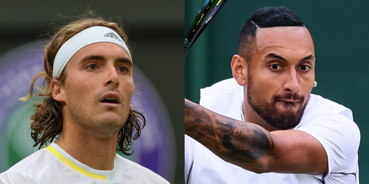 Nick Kyrgios Stefanos Tsitsipas Wimbledon 2022