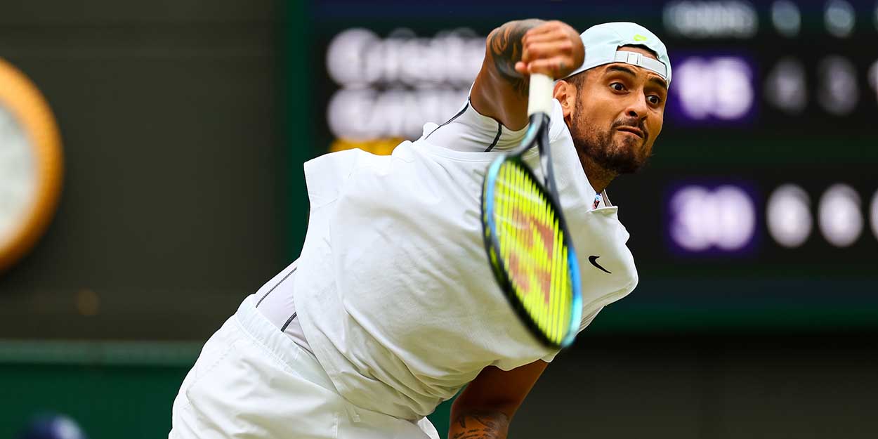 Nick Kyrgios serve Wimbledon