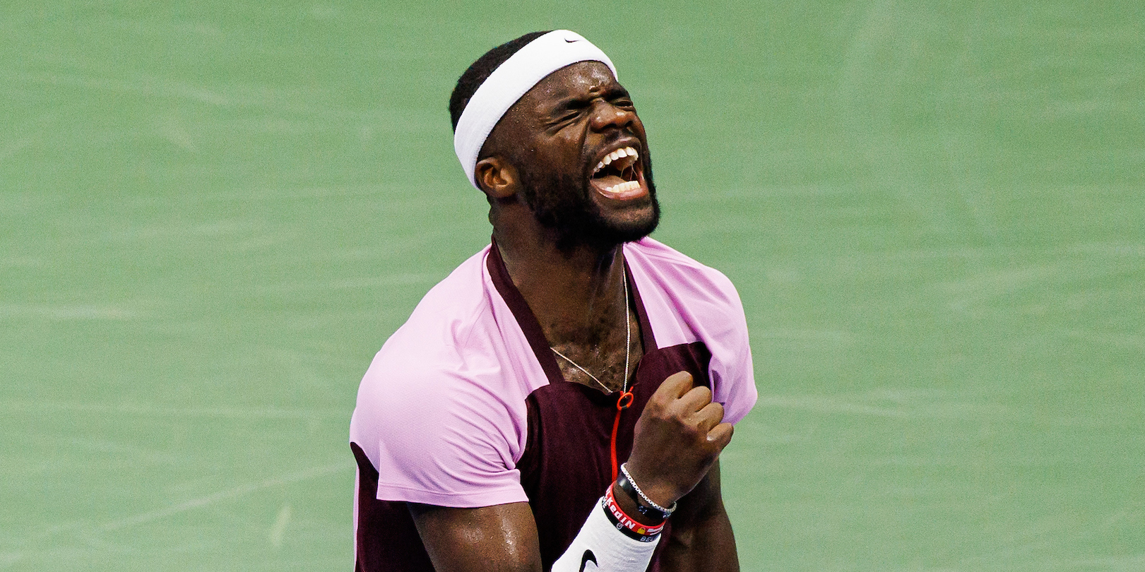 Frances Tiafoe at US Open after beating Rafael Nadal