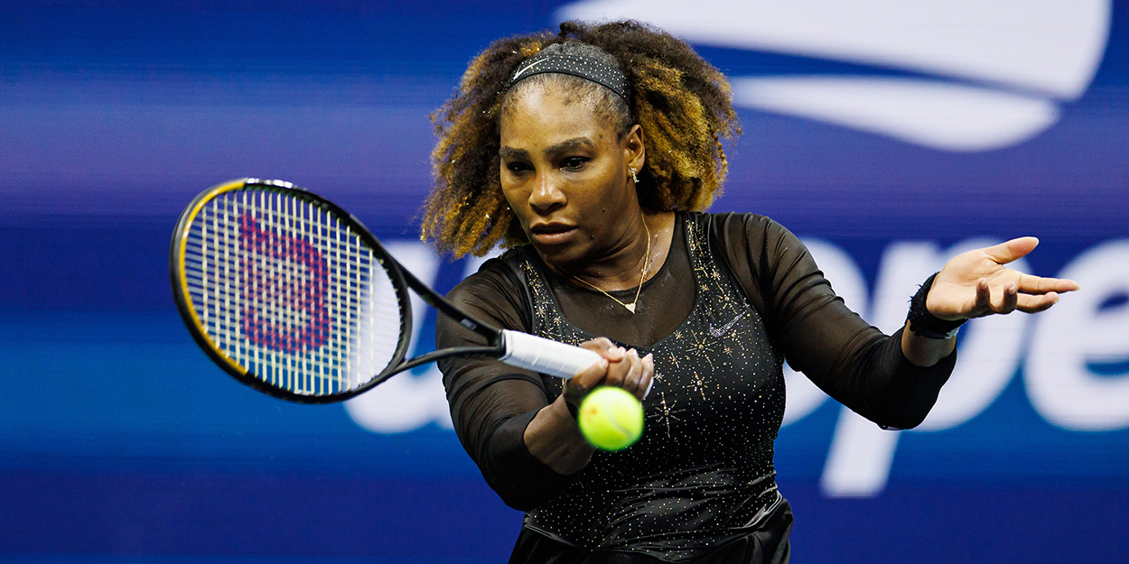 Serena Williams forehand at US Open