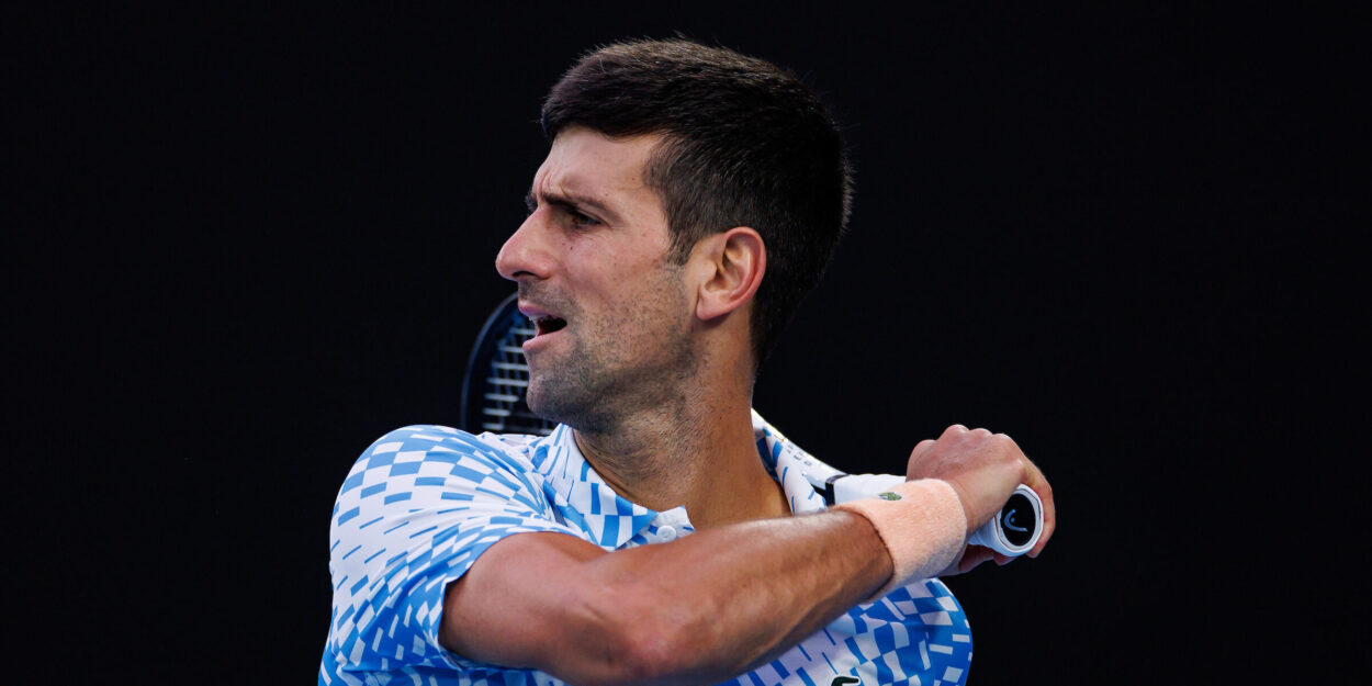 Novak Djokovic forehand Australian Open