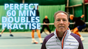 Ideal 60 minute tennis doubles practise drills