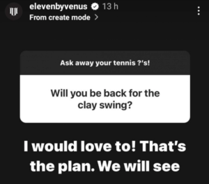 Venus Williams Instagram 2023