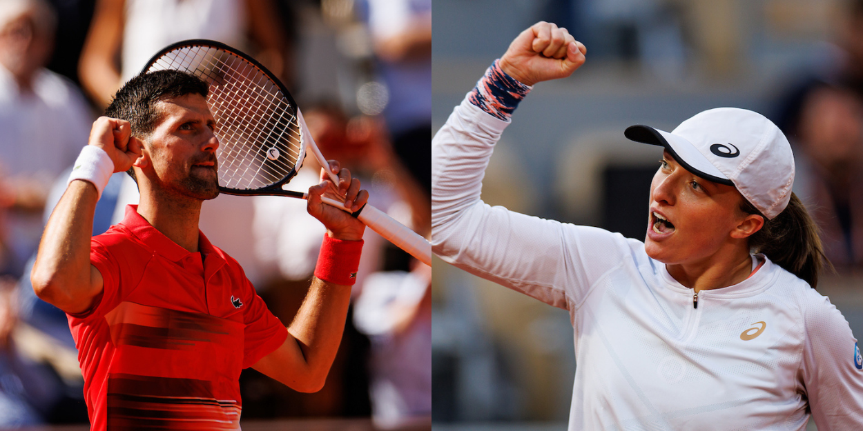 Iga Swiatek and Novak Djokovic - Roland Garros 2022