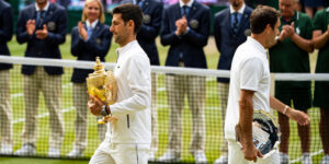 Novak Djokovic and Roger Federer - Wimbledon 2019