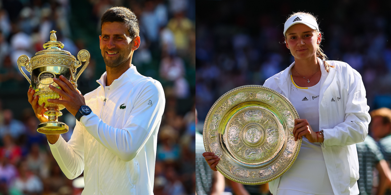 Novak Djokovic and Elena Rybakina - Wimbledon 2022