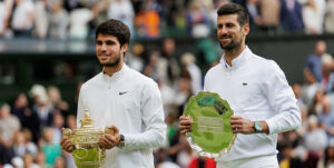 Carlos Alcaraz and Novak Djokovic - Wimbledon 2023