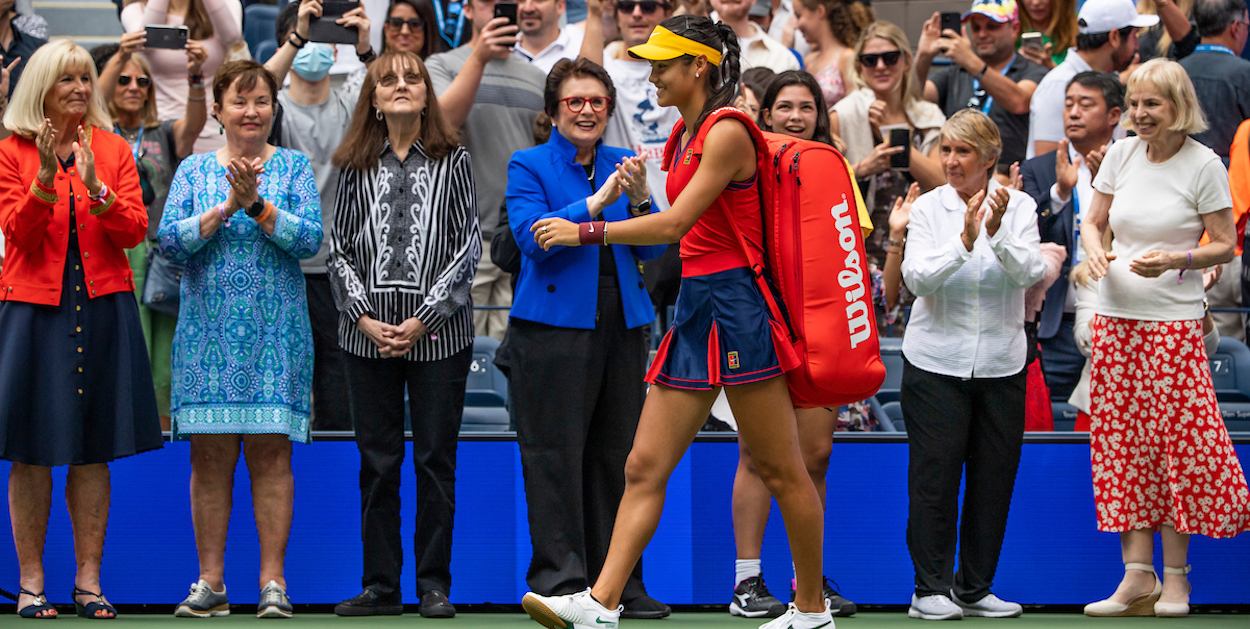 Emma Raducanu and Billie Jean King - US Open 2021