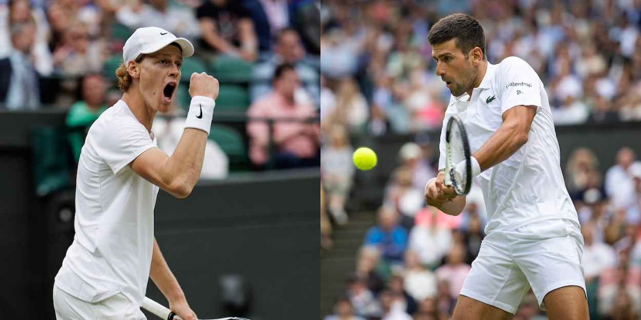 Jannik Sinner and Novak Djokovic - Wimbledon 2023