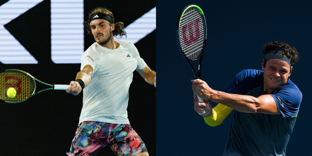 Stefanos Tsitsipas - Australian Open 2023 and Milos Raonic - Miami Open 2021