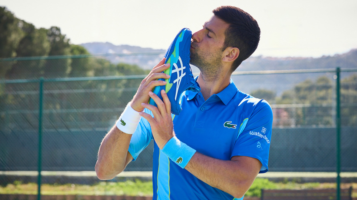 Asics tennis deals shoes novak