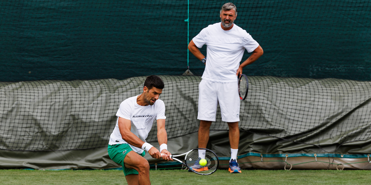Novak Djokovic and Goran Ivanisevic - Wimbledon 2023